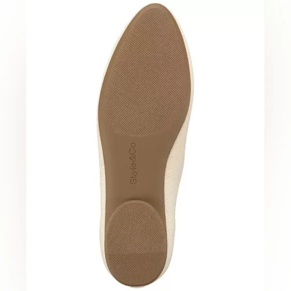 Style & Co Women's Tallyy Flats Cream Breathable, Flexible Knit Flats Size 8 - Picture 5 of 10
